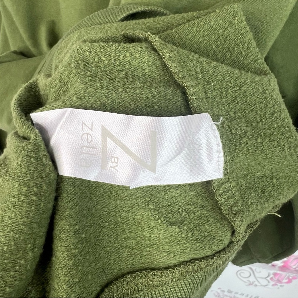 Zella by Z sweater pull over soft stretchy olive military Green Sweater - Picture 5 of 8